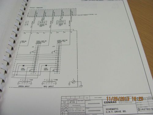CONRAC MANUAL 6122&amp;6142: Master Color Picture Monitors - Prelim schems # 19245
