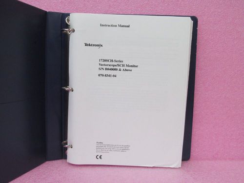 Tektronix 1720SCH-Series Vectorscope/SCH Monitor Instruction Manual w/schematics