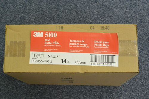 3M 5100 Pad, Buffer, 14 In, Pk5 NIB