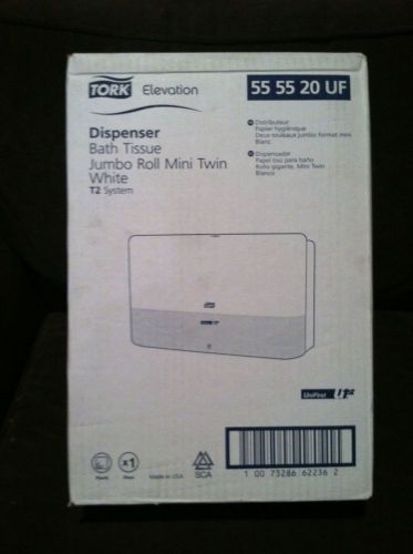 Toilet paper dispenser nib tork elevation jumbo roll mini twin t2 555520uf for sale