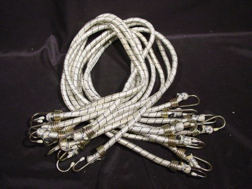 10 Bungee Shock Cords 42&#034; Long Steel Hooks Truck Trailer Tarp Bungy Tie Downs