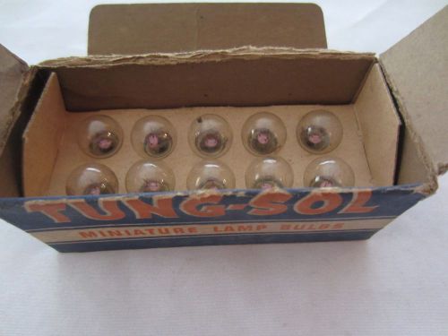 Box of 10 Tung-Sol PR2 Miniature Globe Screw Base Lamps Light Bulbs 2.4V 2D Cell