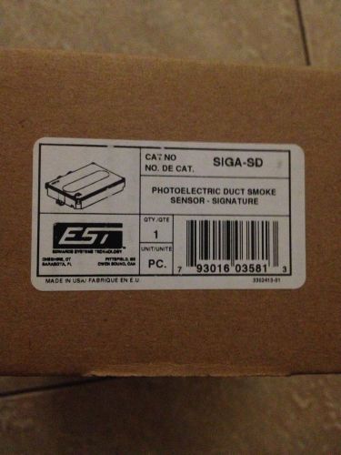 Brand new edwards/est siga-sd super duct/smoke detector....nib!!! for sale