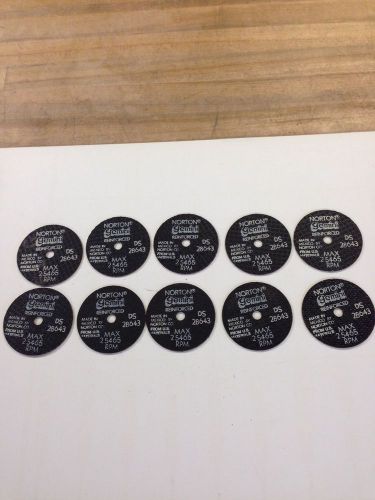 Norton 3&#034;x1/16&#034;x3/8 reinforced cutoff wheel, lot of 10, norton gemini brand for sale