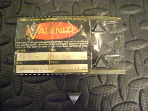 TEC2.521J Valenite Carbide Inserts 6 pcs