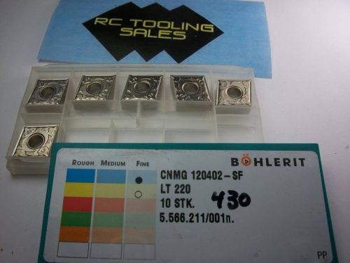 CNMG 120402-SF Grade LT220 Cermet Insert NEW Bohler 6 pcs