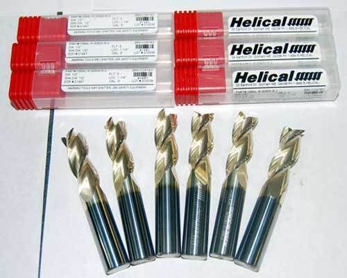 6 pcs. helical 1/2&#034; 3 flt zrn carbide high perf. end mills-aluminum,non-ferrous for sale