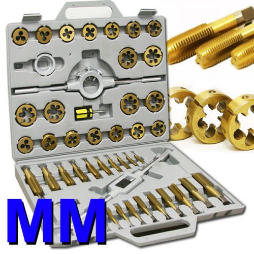 45 pcs mm metric tap &amp; dies tungsten steel set c40055 for sale