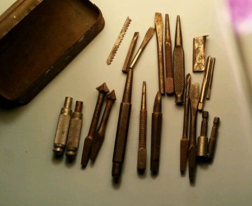 Antique/vintage steel punches and bits tool lot  look at photos!! for sale