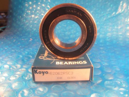 KOYO 6206 2RS C3, Deep Groove Ball Bearing (also see SKF, NTN, Fafnir 206PP)