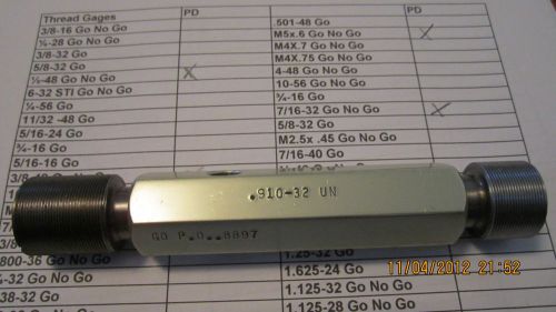 .910-32 UN SPECIAL PLUG THREAD GAGE