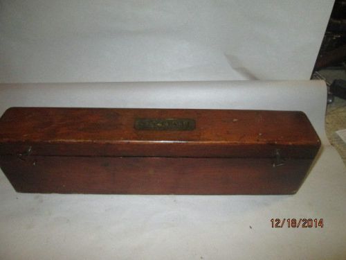 MACHINIST TOOLS LATHE MILL Starrett 15&#034; Master Level Wood Box Case # 199