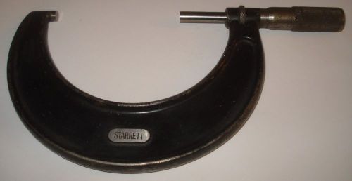 VINTAGE STARRETT 436.1PL-4 OUTSIDE MICROMETER 3-4 IN LOCKNUT