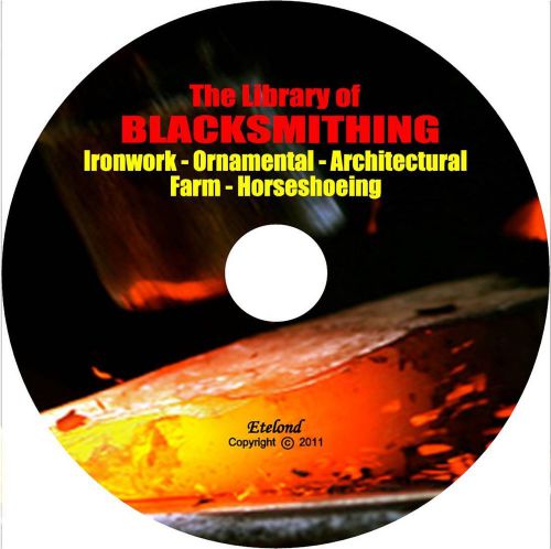 Blacksmithing Forging Anvil Steel Wrought Iron Horseshoeing Welding Books on CD