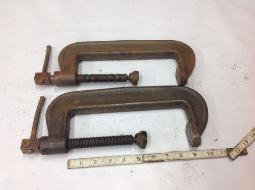 (2) wilton 108  c-clamp short spindle  3-1/2&#034; to 8&#034; opening  used for sale