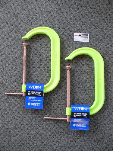 Wilton 10&#034; Spark-Duty Hi-Vis C-Clamps ~ Model: 410CS (Pair!)