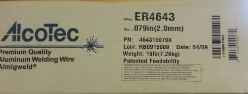 Er 4643 alcotec mig wire 16lb spools .079&#034; dia (2.0mm) for sale
