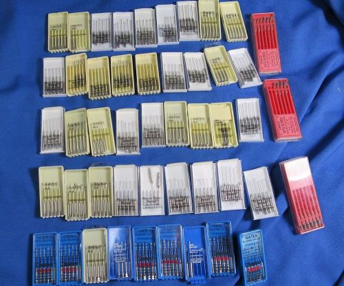 Lot of 260 Gates Glidden Rotary Drills, Maillefer, Union Broach, Swiss Made!