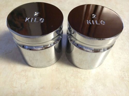 Lot Of 2 Hubbard 2 Kg Kilo Kilogram Calibration Weights