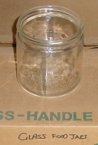 Food Jars - Threaded Top - Clear - Height 3.25&#039; Diameter 3.5&#039;  - QTY: 12