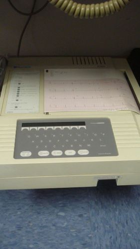 Burdick E-350 Non Interpretive EKG Machine With Patient Cable Powers On