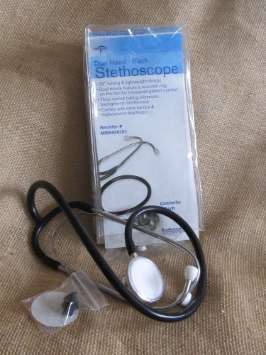 STETHOSCOPE black 22&#034;  by medline  in Package dual head