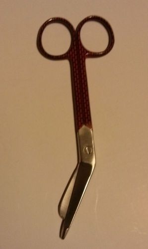 NEW 5.5&#034; Bandage Scissors Red Brick Design - Professional EMT Nurse Paramedic