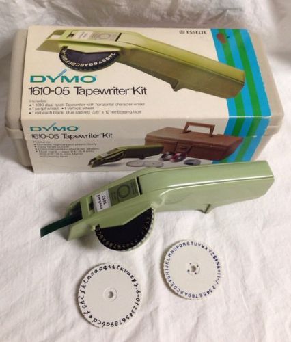 DYMO 1610 LABEL MAKER TAPEWRITER ORGANIZER WITH CASE 3 FONT DIALS WORKS GREAT