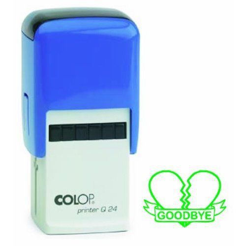 Colop printer q24 goodbye broken heart word stamp - green for sale