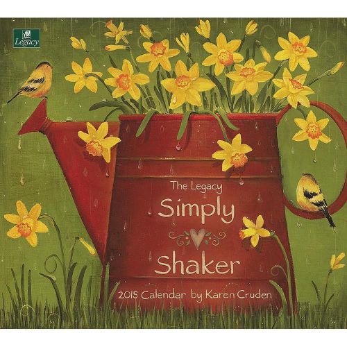 Legacy SIMPLY SHAKER 2015 Wall Calendar Flag Flower Barn Bees Farm Primitive Art