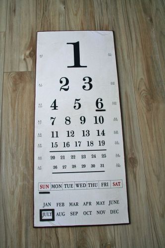 HUGE metal chart wall calendar  NEW  vintage inspired