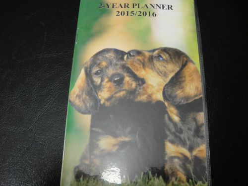 2015-2016 PUPPIES 2 YEAR MONTHLY POCKET PLANNER / CALENDAR (NEW)