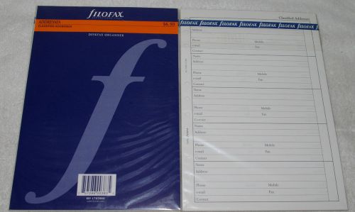 2 pc FILOFAX DESKFAX Addresses Classified 5 Languages Insert Organizer Agenda