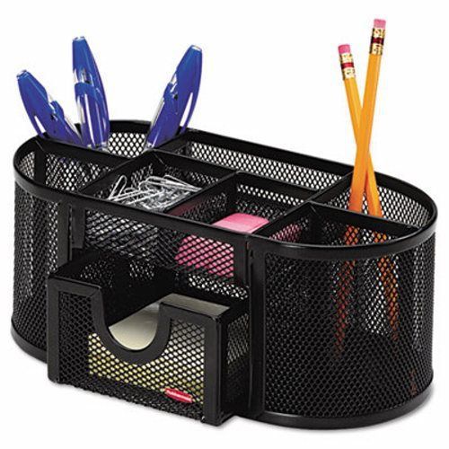 Rolodex Mesh 4 Compartment Steel Organizer, Black (ROL1746466)