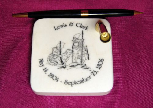 Lewis &amp; Clark Expedition Montana Marble Desk Pen Holder