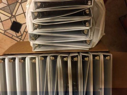 30 New Office Impressions White 1 inch &#034; View Binders 3 Round Ring Binder Lot