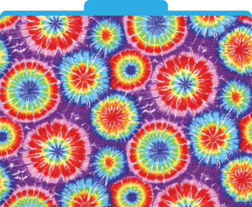 Tie-dye decorative file folders - barker creek ll1310f for sale