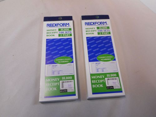 Rediform 8L800 Money Receipt Book 2-3/4 x 7 Carbonless Duplicate, 100 Sets/Book