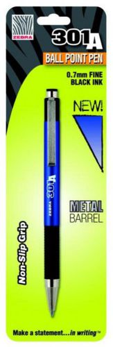 Zebra 301A Retractable Ballpoint 0.7mm Metallic Blue