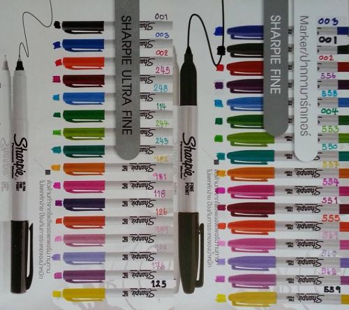 16 color Sharpie Genuine Permanent Marker Pen - Fine Point+gold color as gift