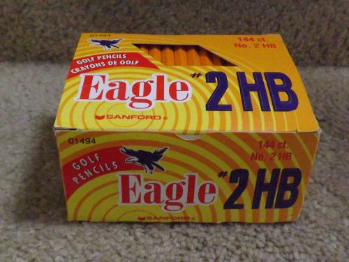 *NEW*EAGLE #2 HB  GROSS ( 144 ) GOLF PENCILS 3 1/2&#034; PLAIN,UNPRINTED, SHARPENED