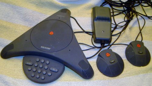 Polycom Soundstation EX w/2 Mics cords and Power Supply