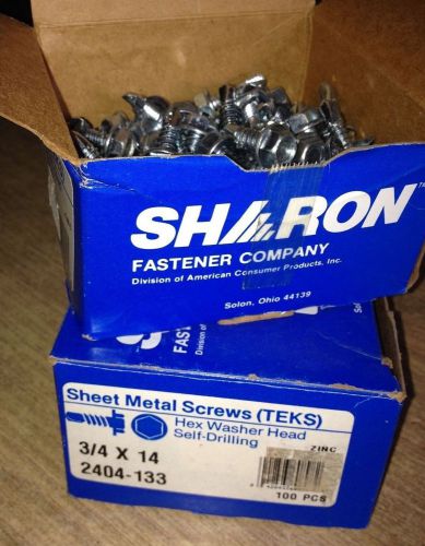 TEK SCREWS Hex Washer Head #14 x 3/4&#034;  200pcs