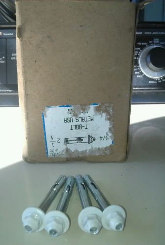 T bolt concrete wedge 1/4x2 1/4 white nut 100ct