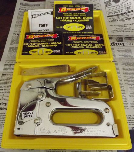 Arrow Fastener Heavy Duty Staple Gun Kit - T50-P With 3 Boxes of Staples