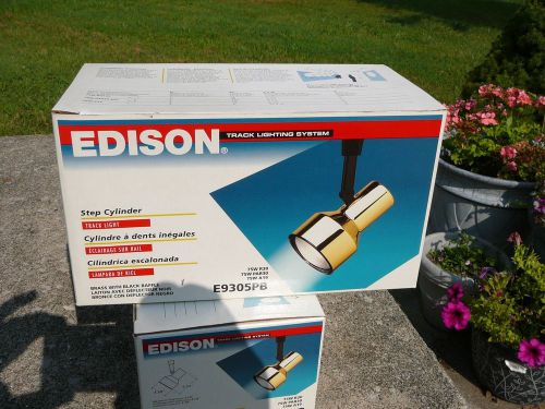 Lot 3~Edison Step Cylinder Track Lighting System Polished Brass Lights E9305PB
