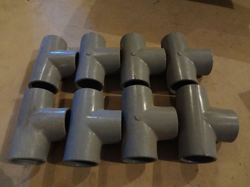 Lot of (8) spears 1-1/2&#034;  tee  fittings sch 80 cpvc slip 801-015c for sale