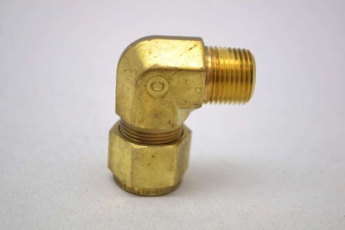 SWAGELOK BRASS 3/8IN MNPT 1/2IN TUBE 90 DEG ELBOW FITTING D431179