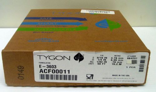 Tygon acf00011 e-3603 tubing: (id)3/16&#034;, (od)1/4&#034;, (wall)1/32&#034;, 50ft for sale