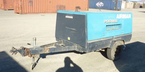 1999 airman air compressor portable 185 cfm pds185d (stock #1763) for sale